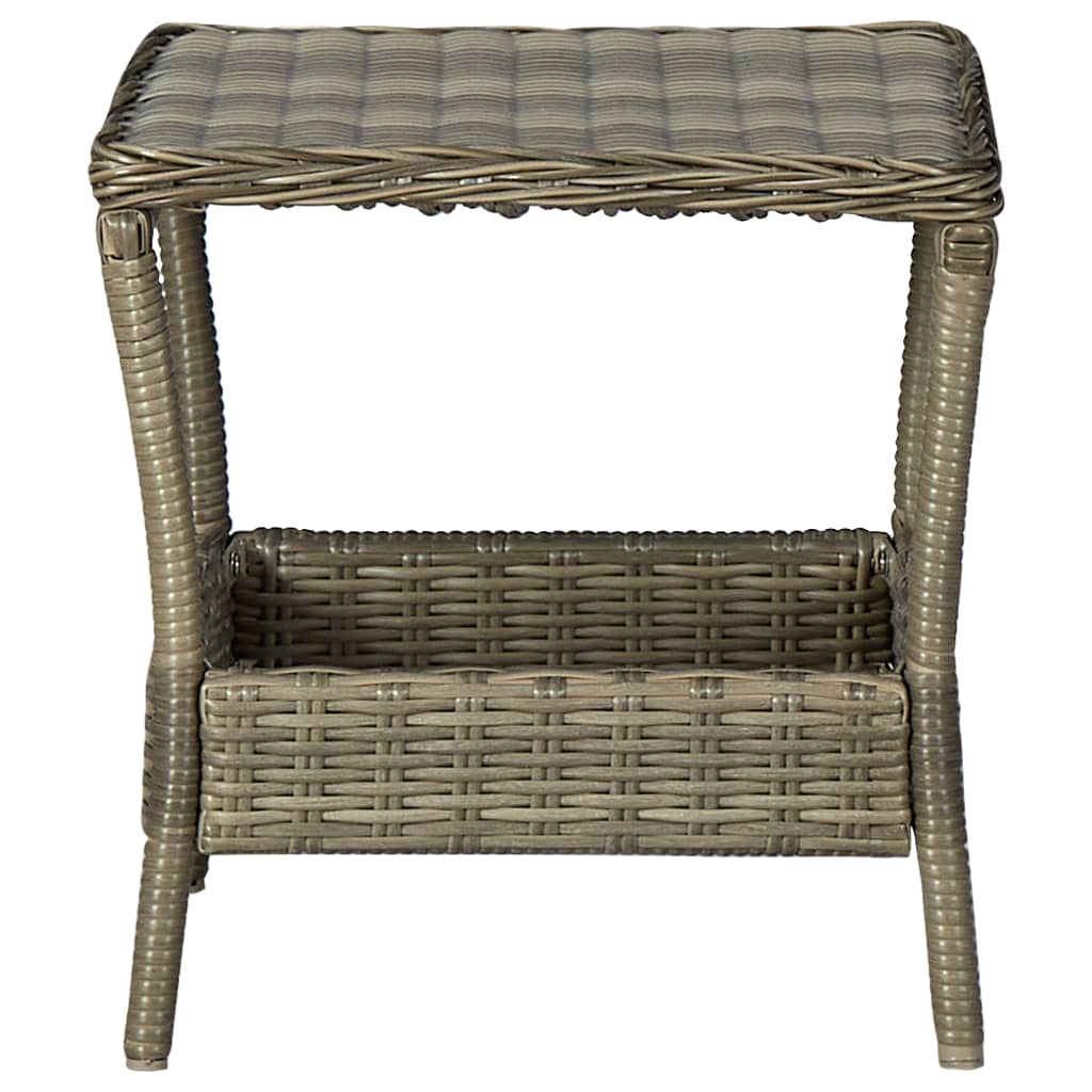 Tavolo da Giardino Marrone 45x45x46,5 cm in Polyrattan - homemem39