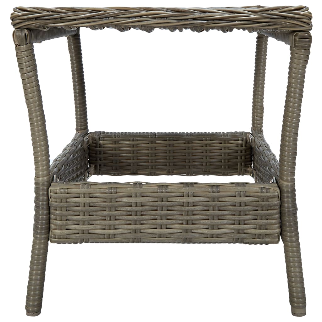 Tavolo da Giardino Marrone 45x45x46,5 cm in Polyrattan - homemem39