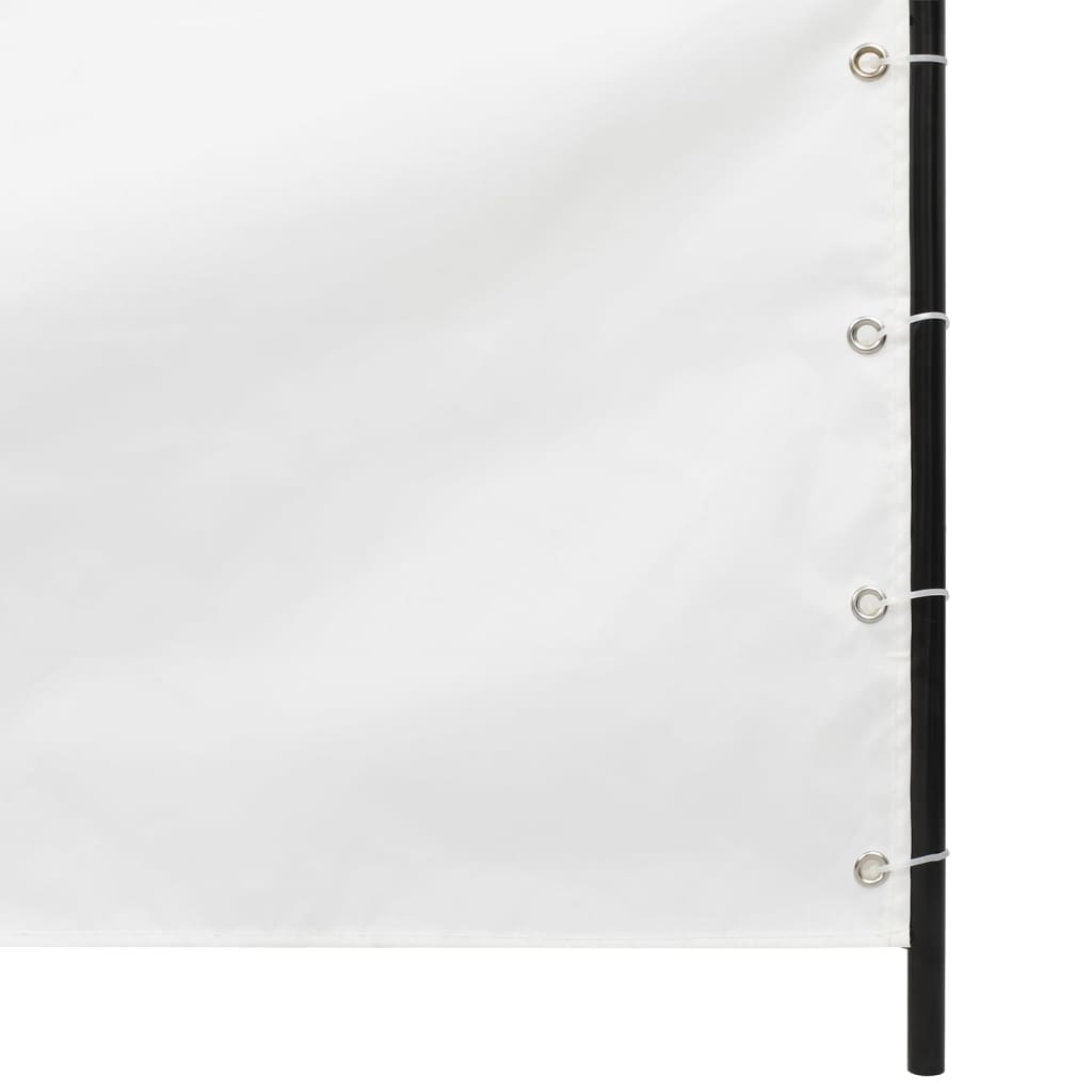 Paravento per Balcone Bianco 120x240 cm in Tessuto Oxford - homemem39