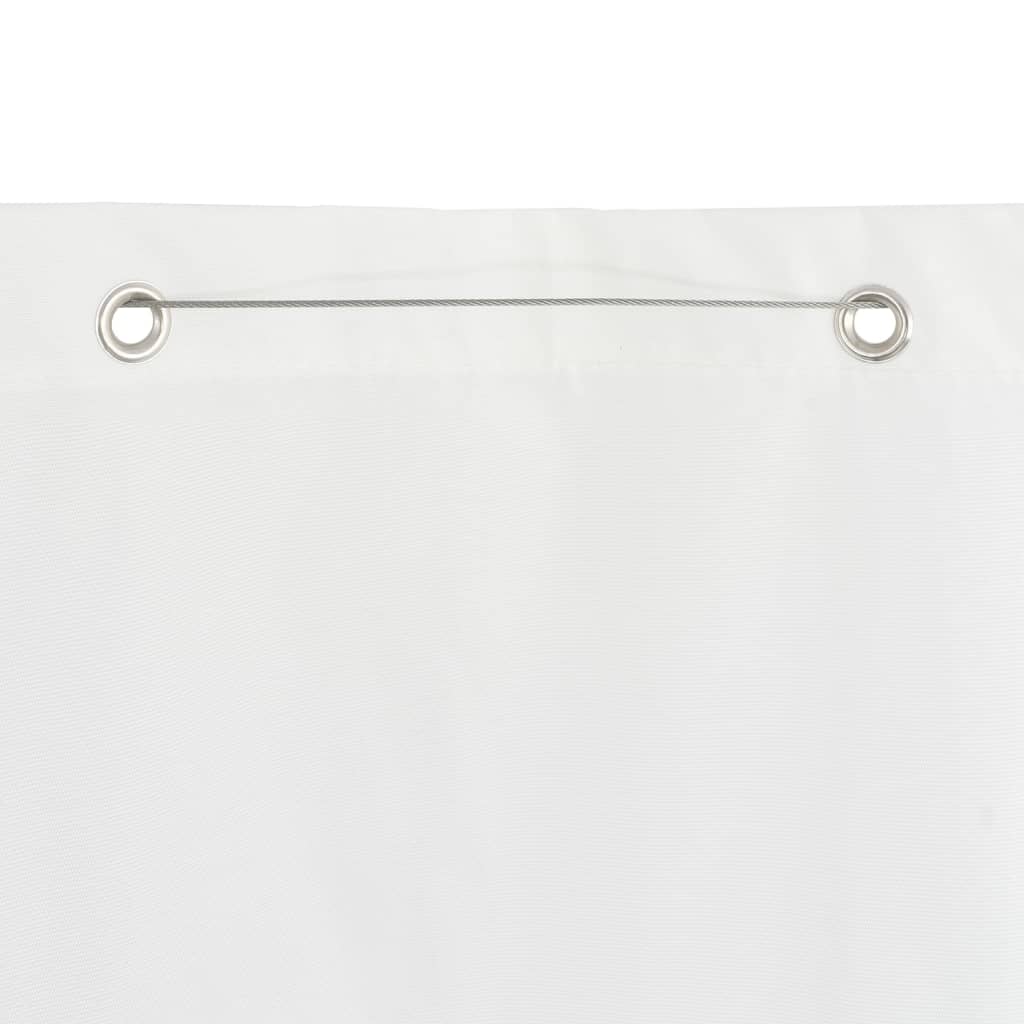 Paravento per Balcone Bianco 120x240 cm in Tessuto Oxford - homemem39