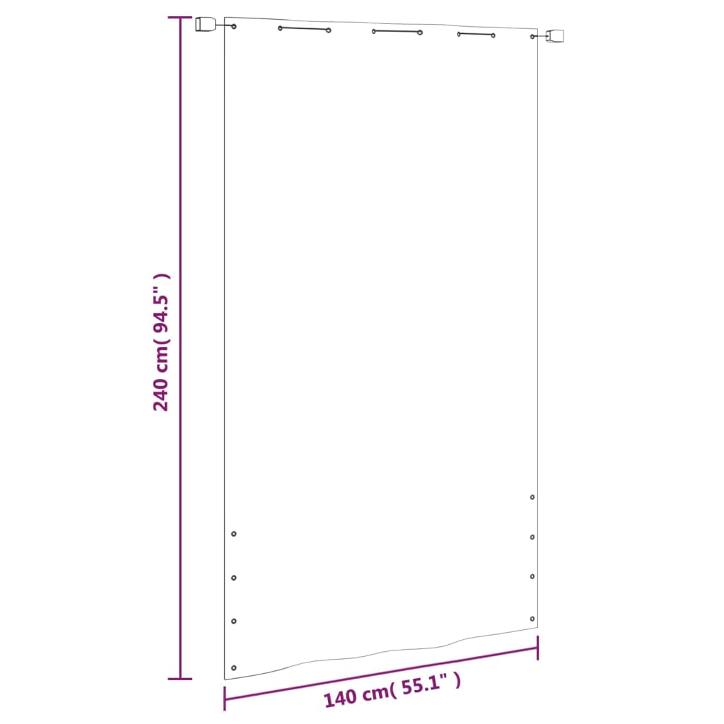 Paravento per Balcone Verde Chiaro 140x240 cm in Tessuto Oxford - homemem39