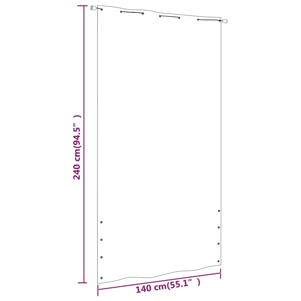 Paravento per Balcone Tortora 140x240 cm in Tessuto Oxford - homemem39