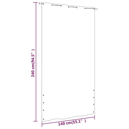 Paravento per Balcone Tortora 140x240 cm in Tessuto Oxford - homemem39