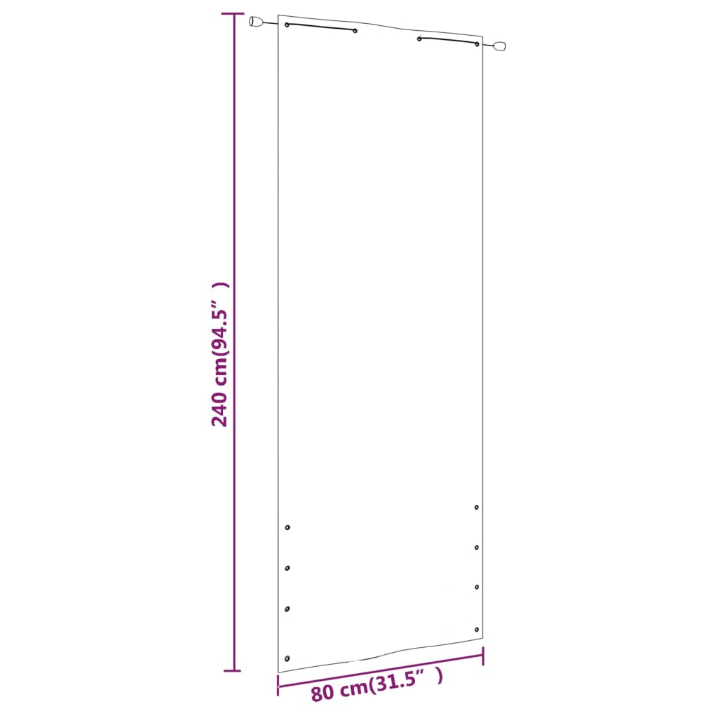 Paravento per Balcone Blu 80x240 cm in Tessuto Oxford - homemem39