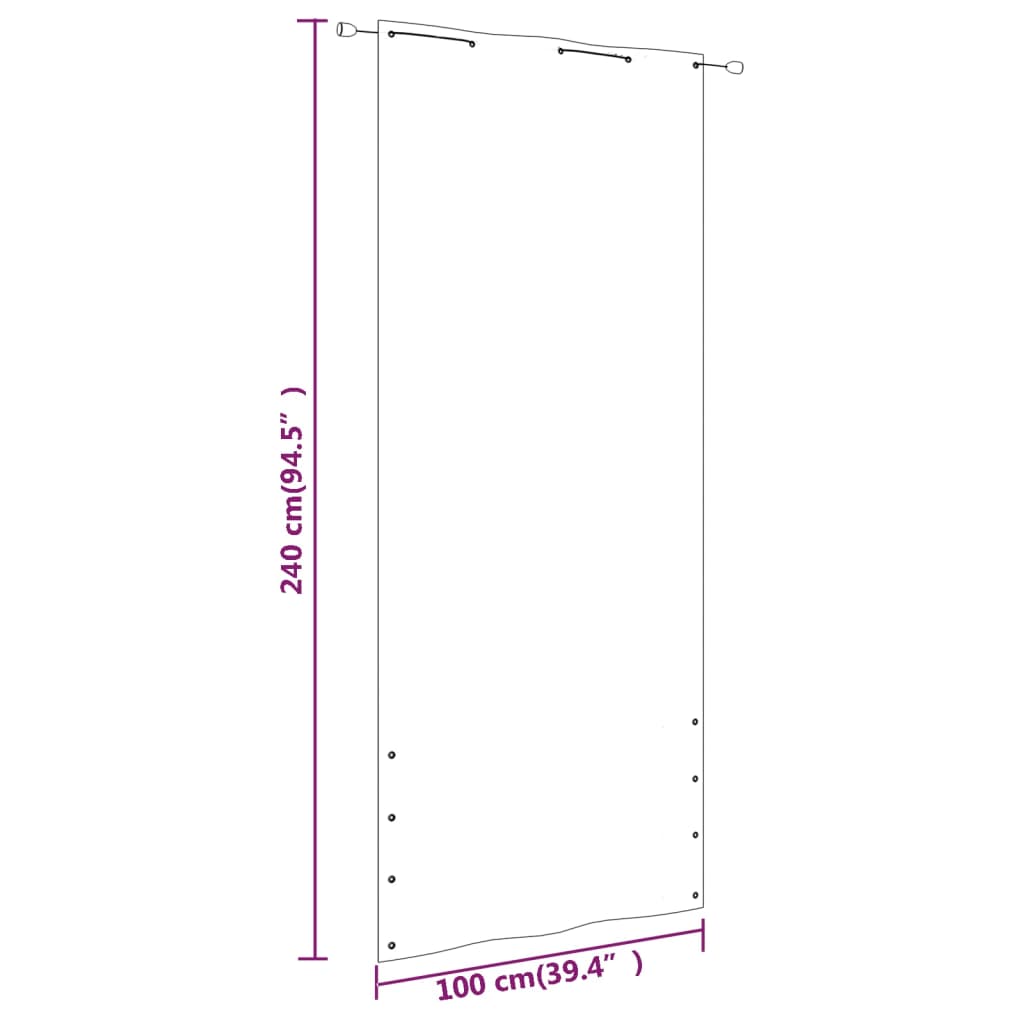 Paravento per Balcone Blu 100x240 cm in Tessuto Oxford - homemem39