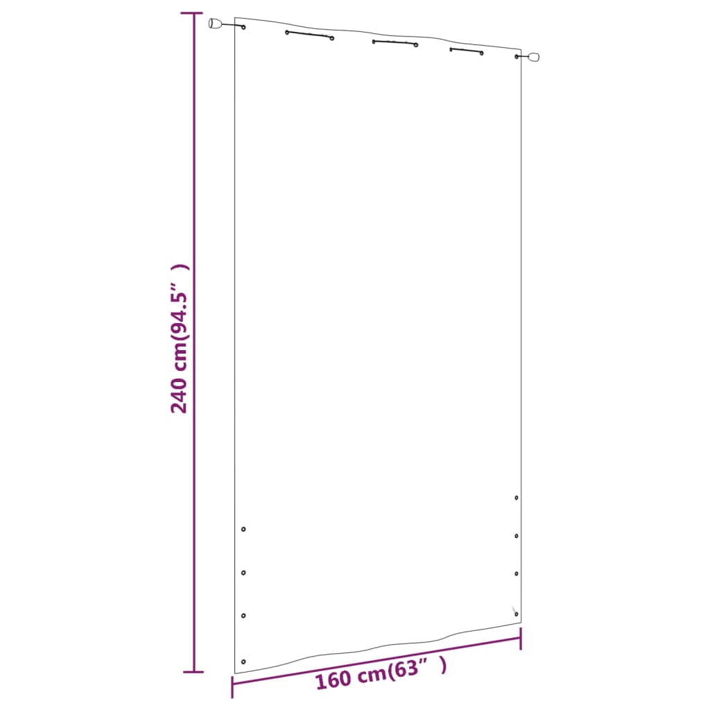 Paravento per Balcone Blu 160x240 cm in Tessuto Oxford - homemem39