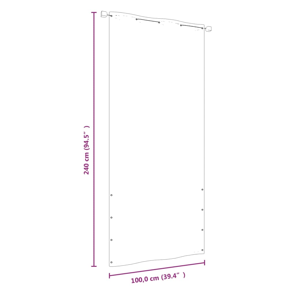 Paravento per Balcone Rosso 100x240 cm in Tessuto Oxford - homemem39