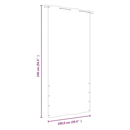 Paravento per Balcone Rosso 100x240 cm in Tessuto Oxford - homemem39