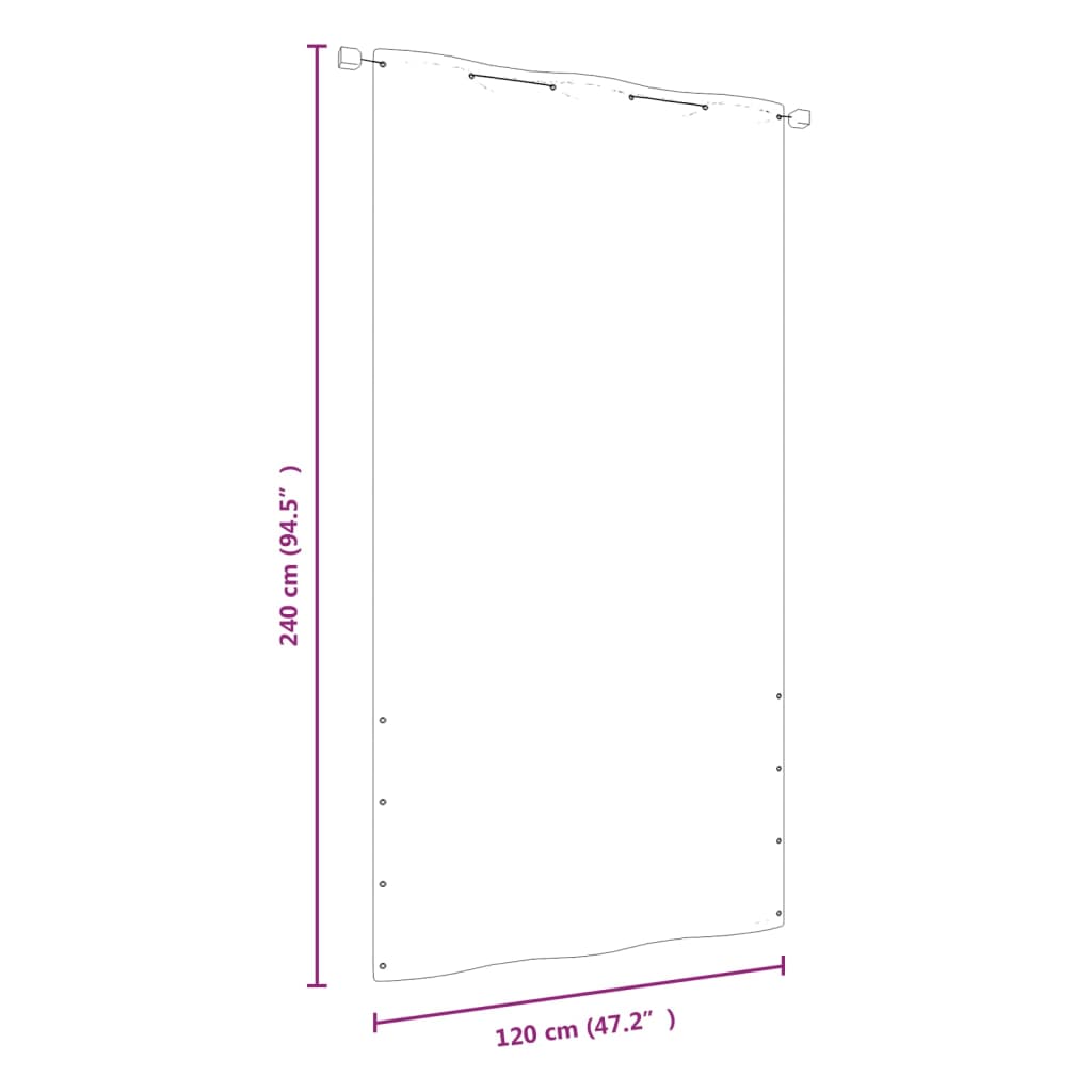 Paravento per Balcone Rosso 120x240 cm in Tessuto Oxford - homemem39