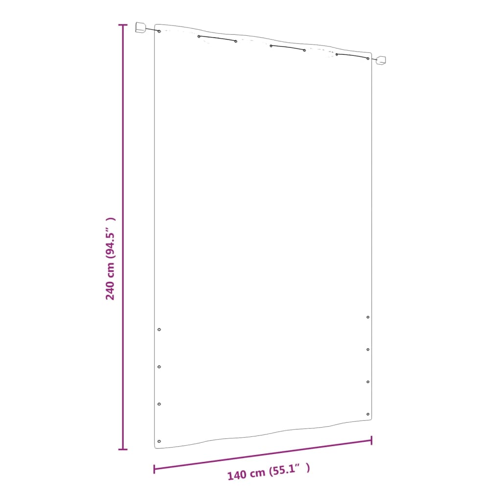 Paravento per Balcone Rosso 140x240 cm in Tessuto Oxford - homemem39