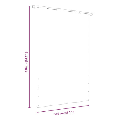 Paravento per Balcone Nero 140x240 cm in Tessuto Oxford - homemem39