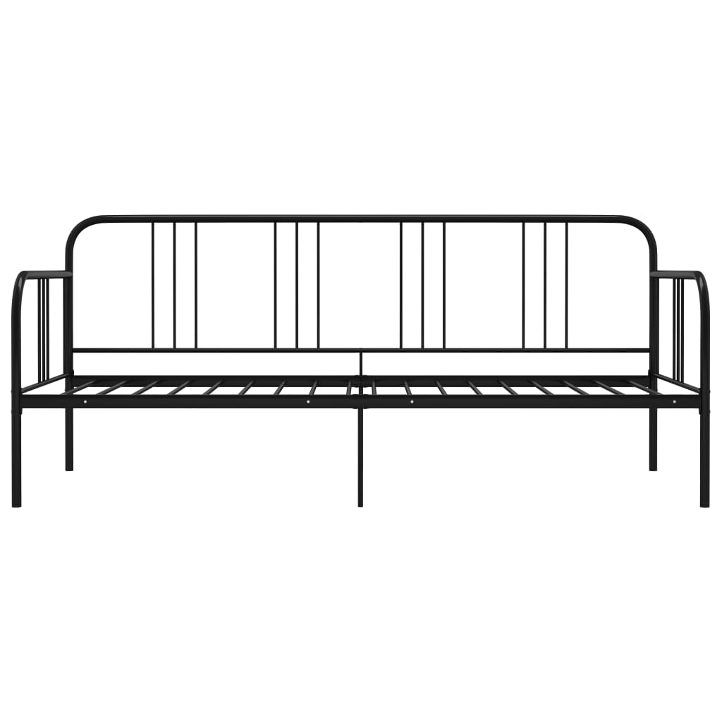 Divano Letto Telaio Nero in Metallo 90x200 cm - homemem39