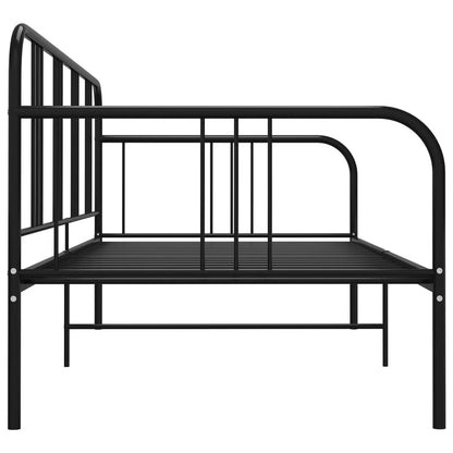 Divano Letto Telaio Nero in Metallo 90x200 cm - homemem39