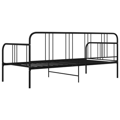 Divano Letto Telaio Nero in Metallo 90x200 cm - homemem39