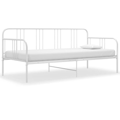 Divano Letto Bianco in Metallo 90x200 cm - homemem39