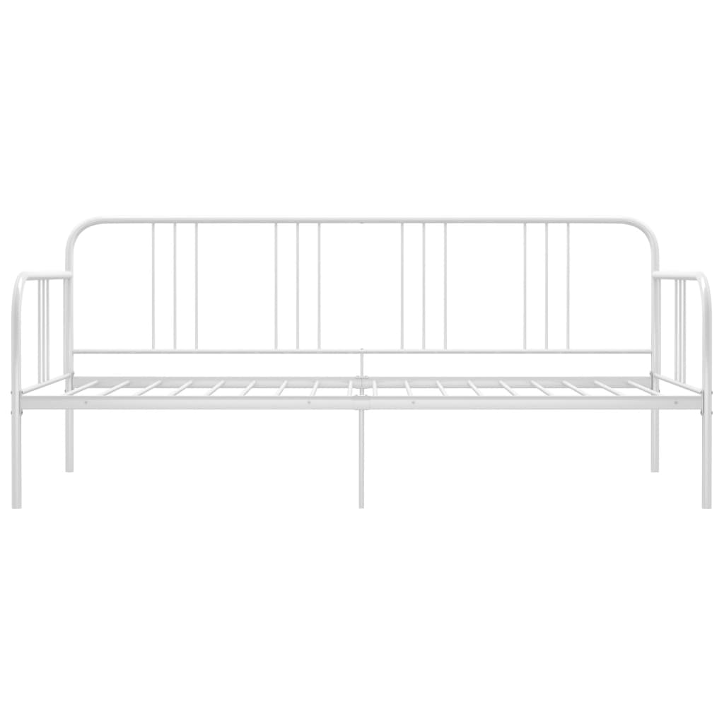 Divano Letto Bianco in Metallo 90x200 cm - homemem39