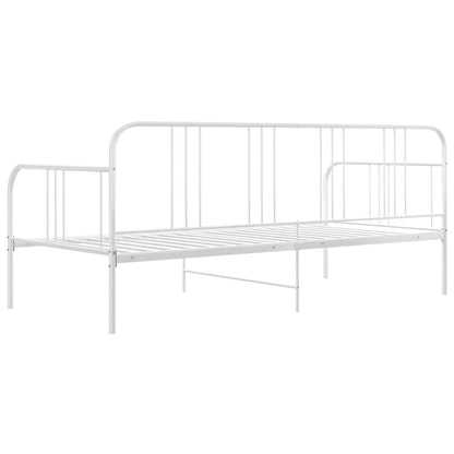 Divano Letto Bianco in Metallo 90x200 cm - homemem39