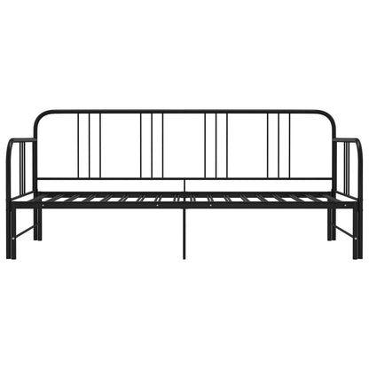 Telaio Divano Letto Estraibile Nero in Metallo 90x200 cm - homemem39