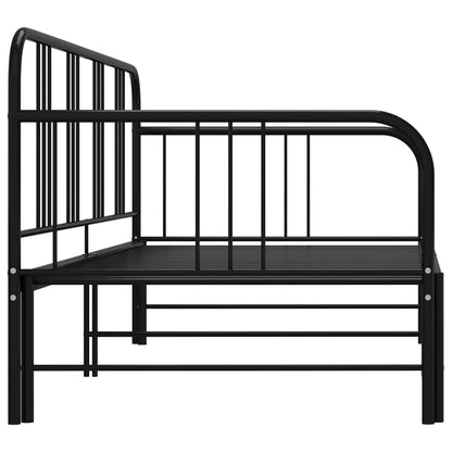 Telaio Divano Letto Estraibile Nero in Metallo 90x200 cm - homemem39