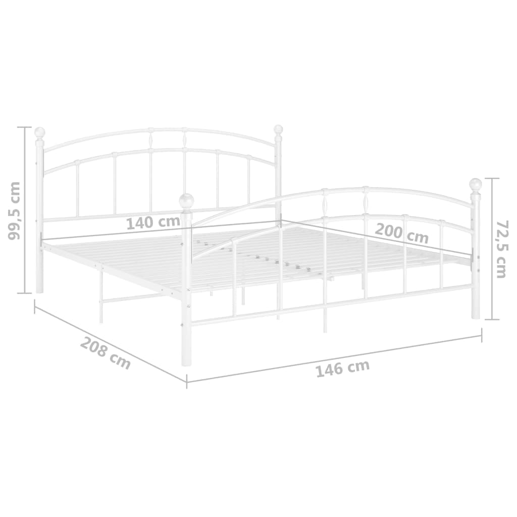 Giroletto Bianco in Metallo 140x200 cm - homemem39