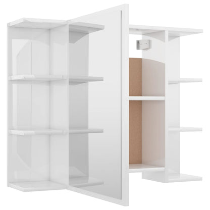 Set Mobili da Bagno 4 pz Bianco Lucido in Truciolato - homemem39