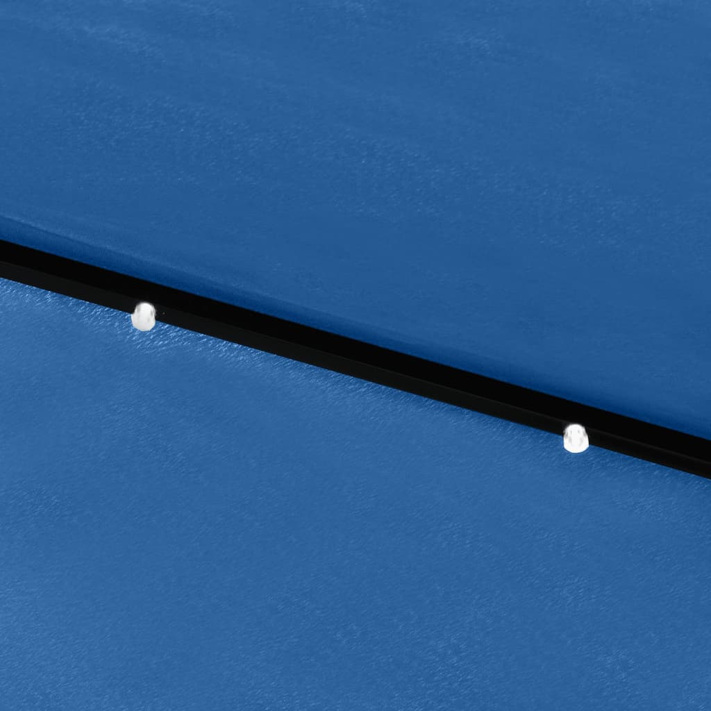 Ombrellone da Esterni con LED e Palo in Acciaio Azzurro 2x3 m - homemem39