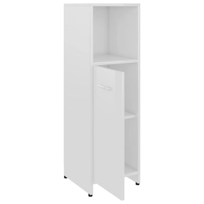 Set Mobili da Bagno 3 pz Bianco Lucido in Truciolato - homemem39