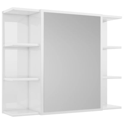 Set Mobili da Bagno 3 pz Bianco Lucido in Truciolato - homemem39