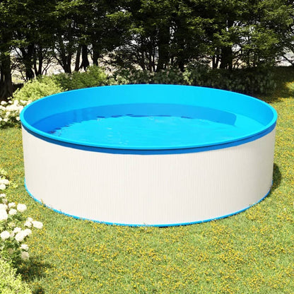 Piscina Fuori Terra 350x90 cm Bianca - homemem39