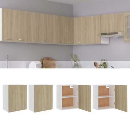 Armadi Sospesi 2 pz Rovere Sonoma 50x31x60 cm in Truciolato - homemem39