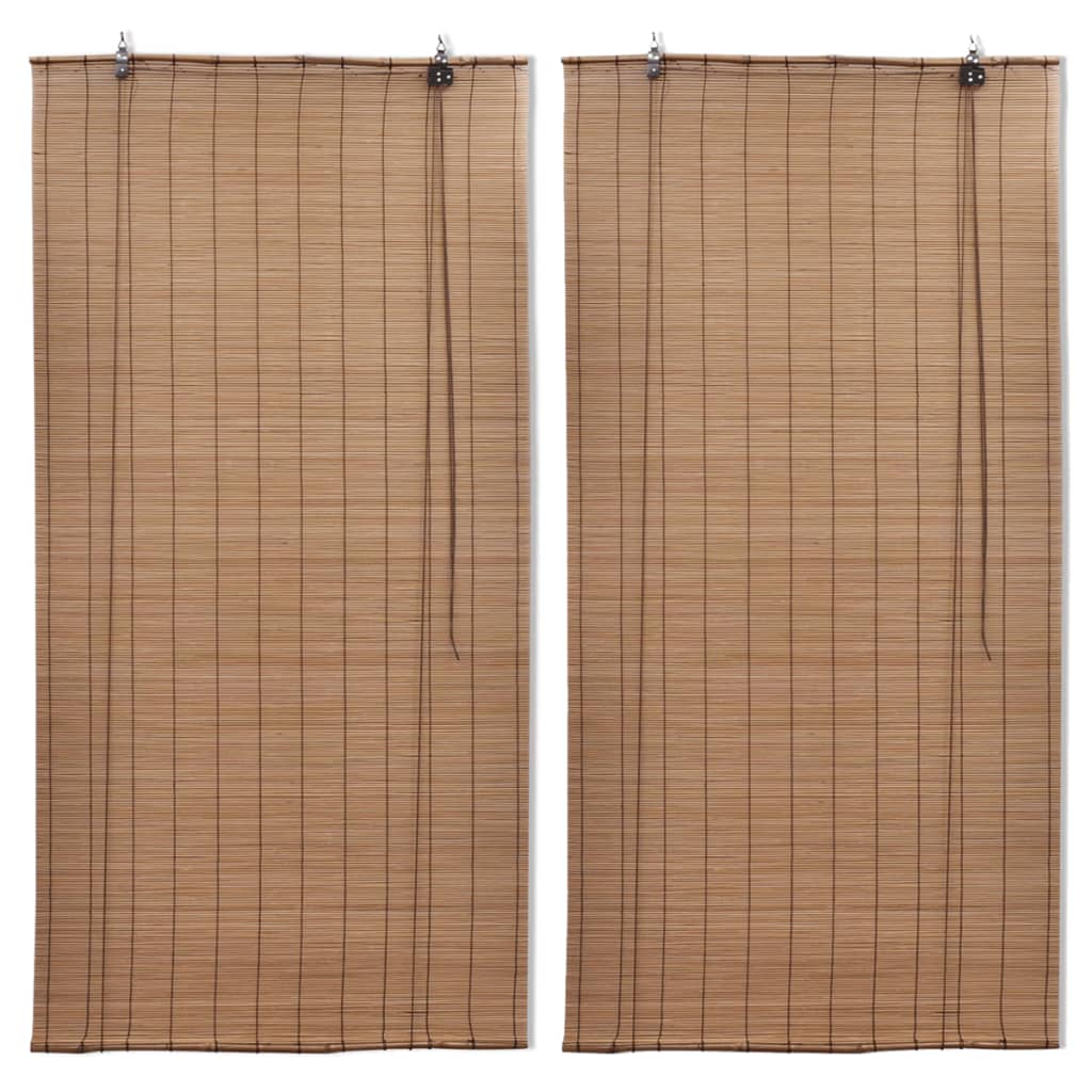 Tende Oscuranti in Bambù 2 pz 80 x 160 cm Marroni - homemem39