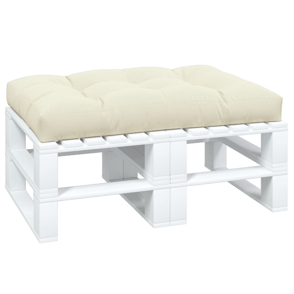 Cuscino per Pallet Crema 120x80x12 cm in Tessuto - homemem39