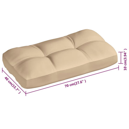 Cuscini per Pallet 3 pz Beige in Tessuto - homemem39