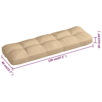 Cuscini per Pallet 3 pz Beige in Tessuto - homemem39