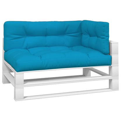 Cuscini per Pallet 3 pz Blu in Tessuto - homemem39