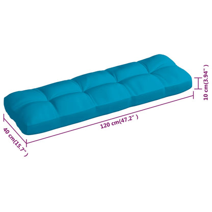 Cuscini per Pallet 3 pz Blu in Tessuto - homemem39