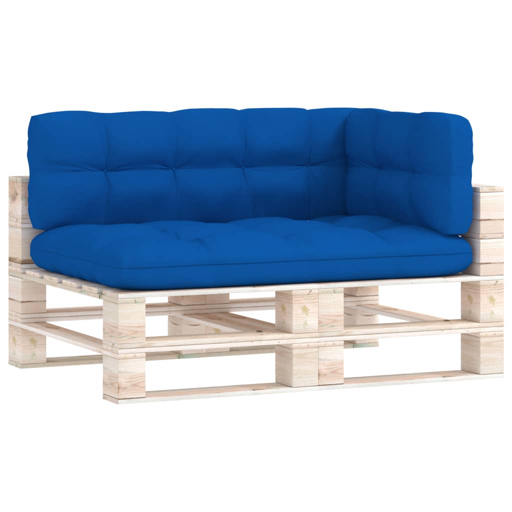 Cuscini per Pallet 3 pz Blu Reale in Tessuto - homemem39