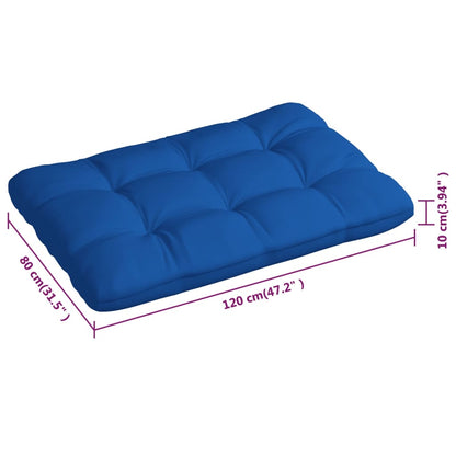 Cuscini per Pallet 3 pz Blu Reale in Tessuto - homemem39