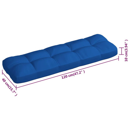 Cuscini per Pallet 3 pz Blu Reale in Tessuto - homemem39