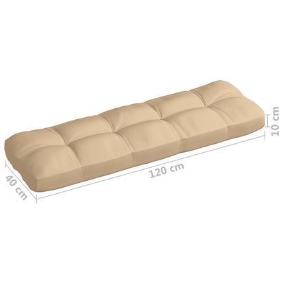 Cuscini per Pallet 5 pz Beige in Tessuto - homemem39