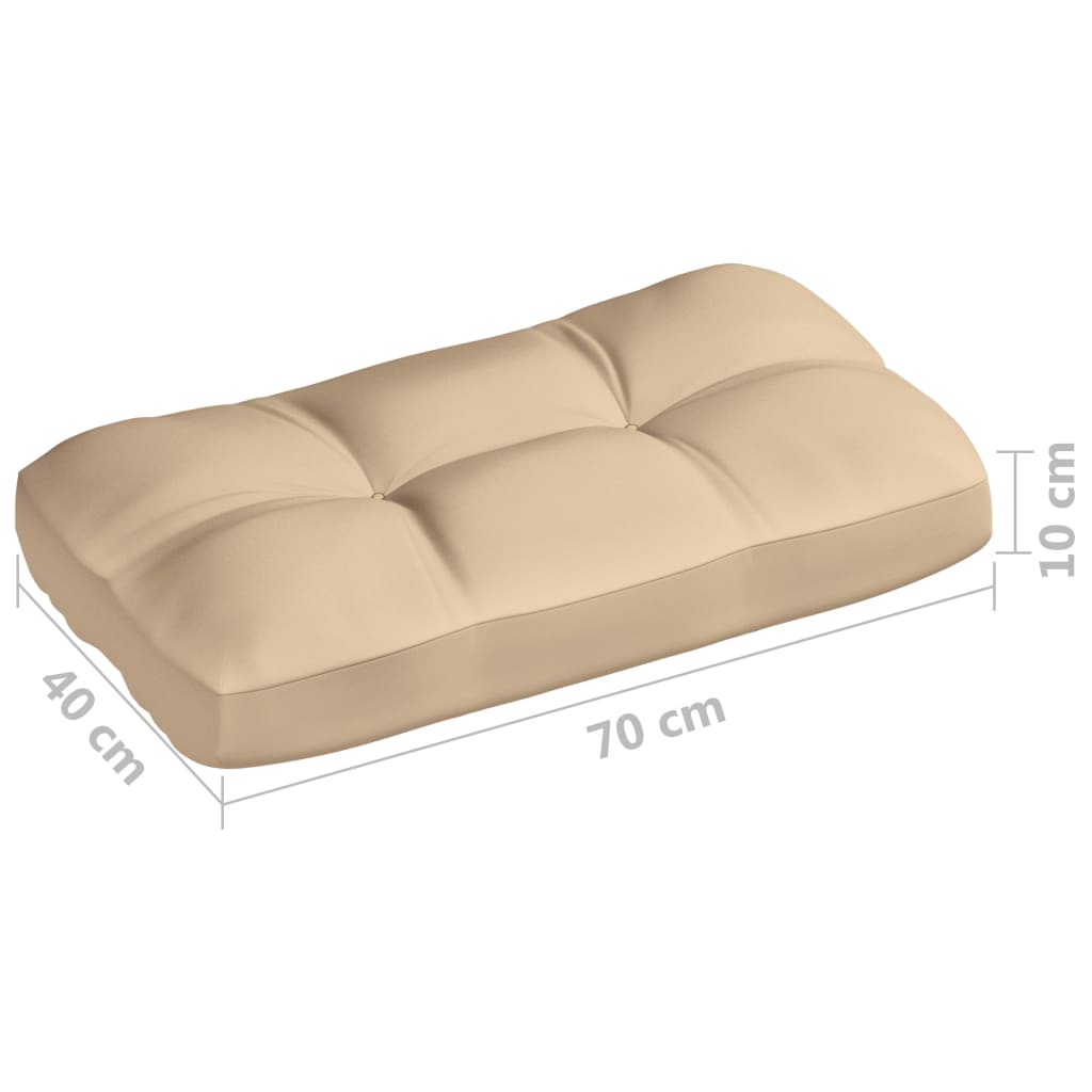 Cuscini per Pallet 5 pz Beige in Tessuto - homemem39