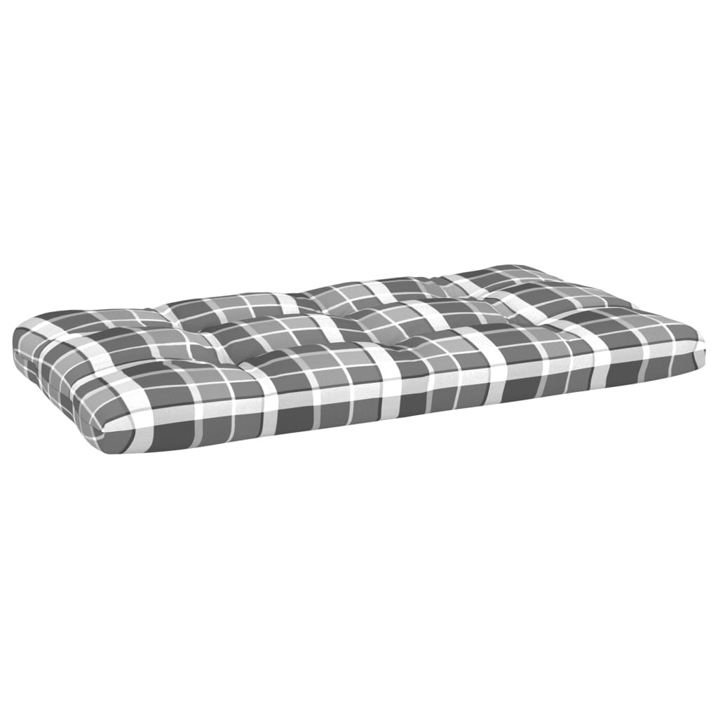 Cuscini per Divano Pallet 3 pz Grigio Motivo a Quadri - homemem39