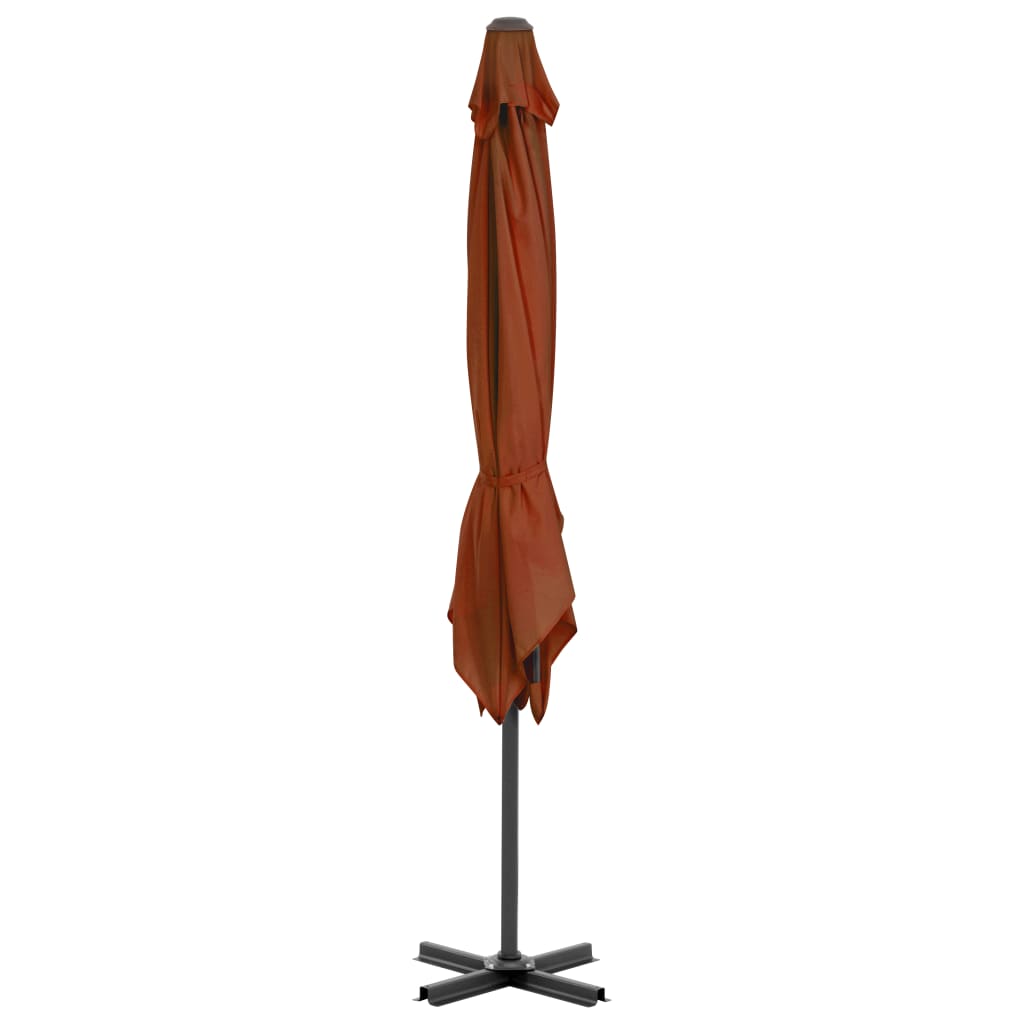 Ombrellone a Sbalzo con Palo in Alluminio 250x250 cm Terracotta - homemem39