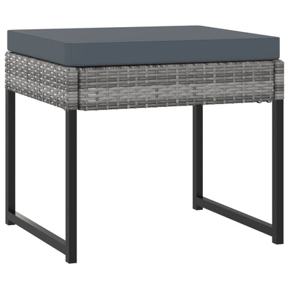 Set Pranzo da Giardino 11 pz con Cuscini in Polyrattan Grigio - homemem39