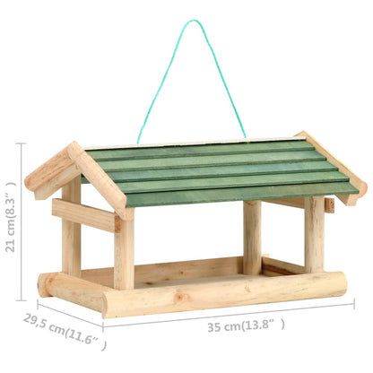 Mangiatoia per Uccelli in Legno Massello 35x29,5x21cm - homemem39