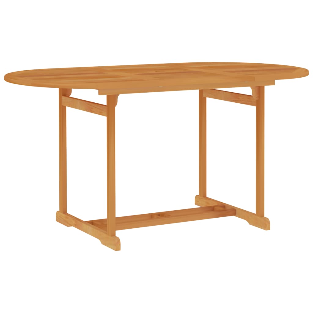 Tavolo da Giardino 150x90x75 cm in Legno Massello di Teak - homemem39