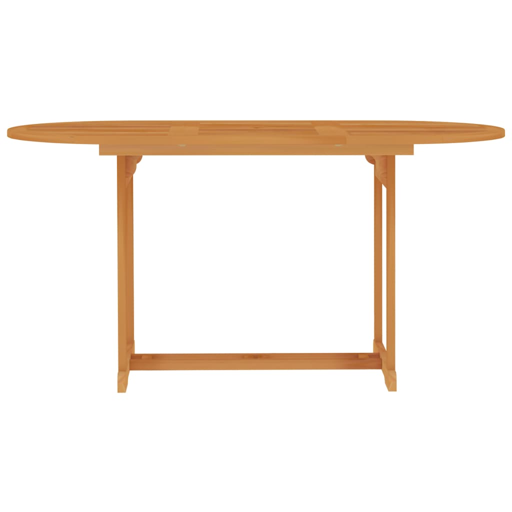 Tavolo da Giardino 150x90x75 cm in Legno Massello di Teak - homemem39