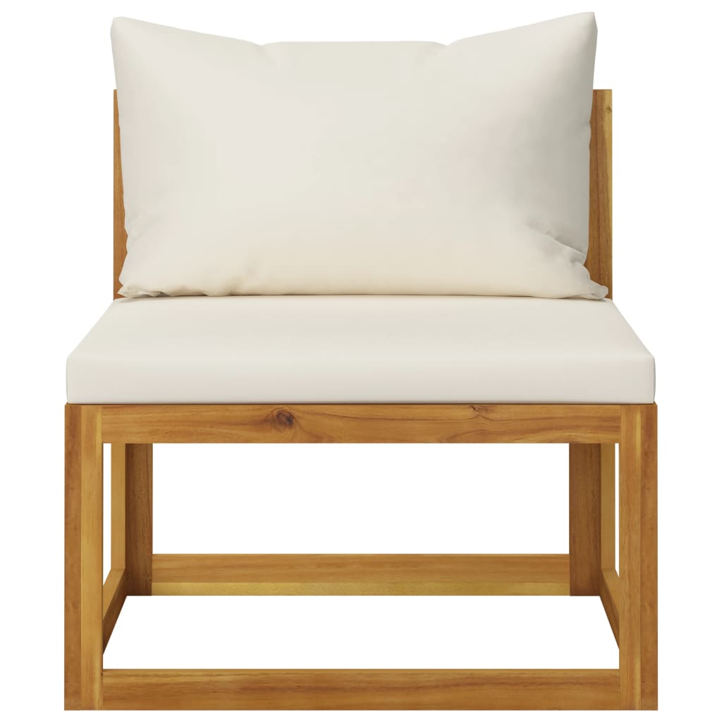 Set Divani da Giardino 12 pz con Cuscini Crema in Legno Acacia - homemem39