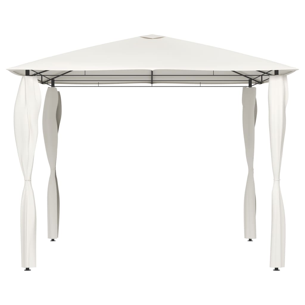 Gazebo con Montanti Rivestiti 3x3x2,6 m Crema 160 g/m² - homemem39