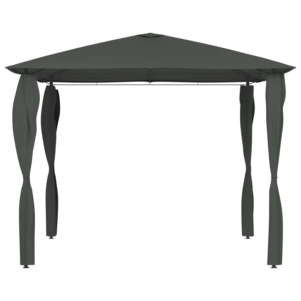 Gazebo con Montanti Rivestiti 3x3x2,6 m Antracite 160 g/m² - homemem39